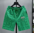 Trendy Green Streetwear Shorts – Embossed Design Summer Fit