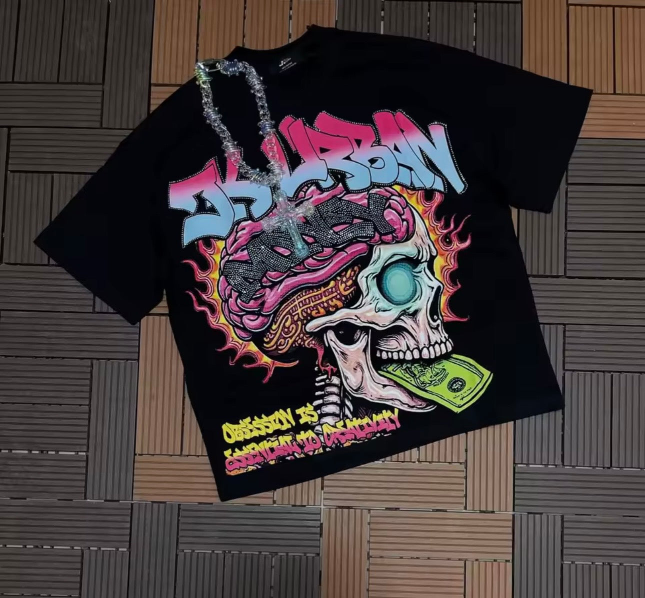 Men’s Streetwear Skull Graphic T-Shirt – Trendy Urban Style